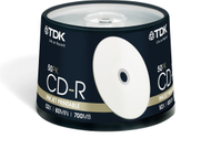 Disk CD-R TDK Printable, 700MB, 1 copë