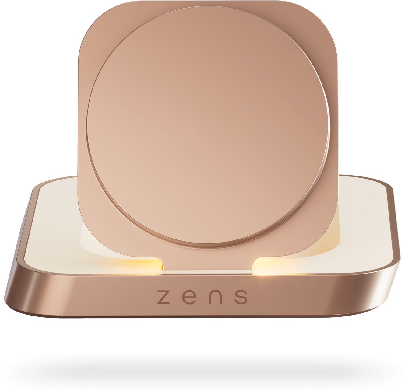 Karikues Zens Magnetic Nightstand, pa tela 15W, për iPhone dhe AirPods, i bardhë bakri