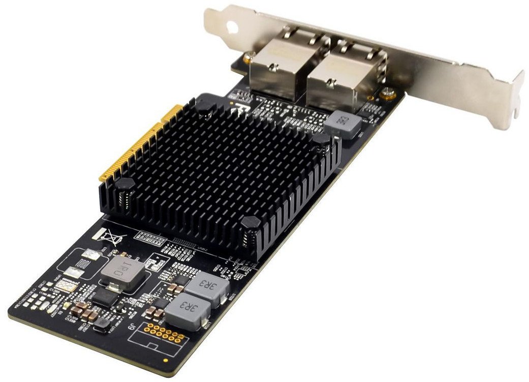 Kartë rrjeti Microconnect X550-T2, PCIe X8, 10GbE, e zezë