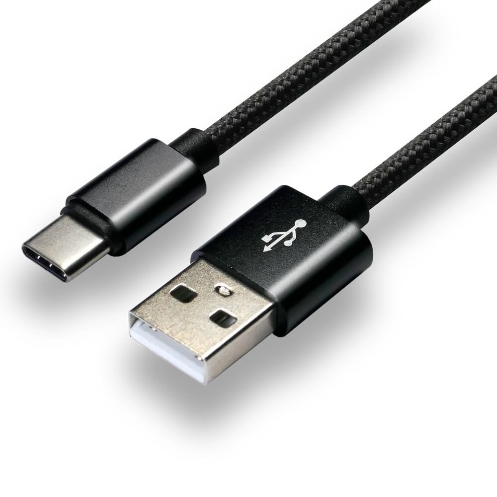 Kabllo USB-A në USB-C EverActive, 1m, e zezë