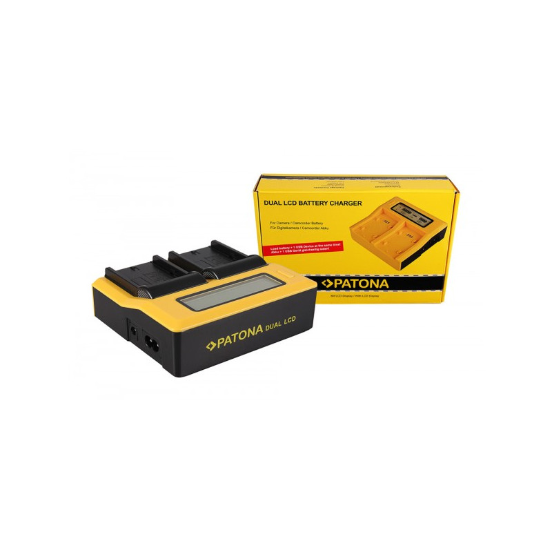PATONA Dual LCD USB Charger for Sony NP-FM50 NP-F550 NP-F750 NP-F970