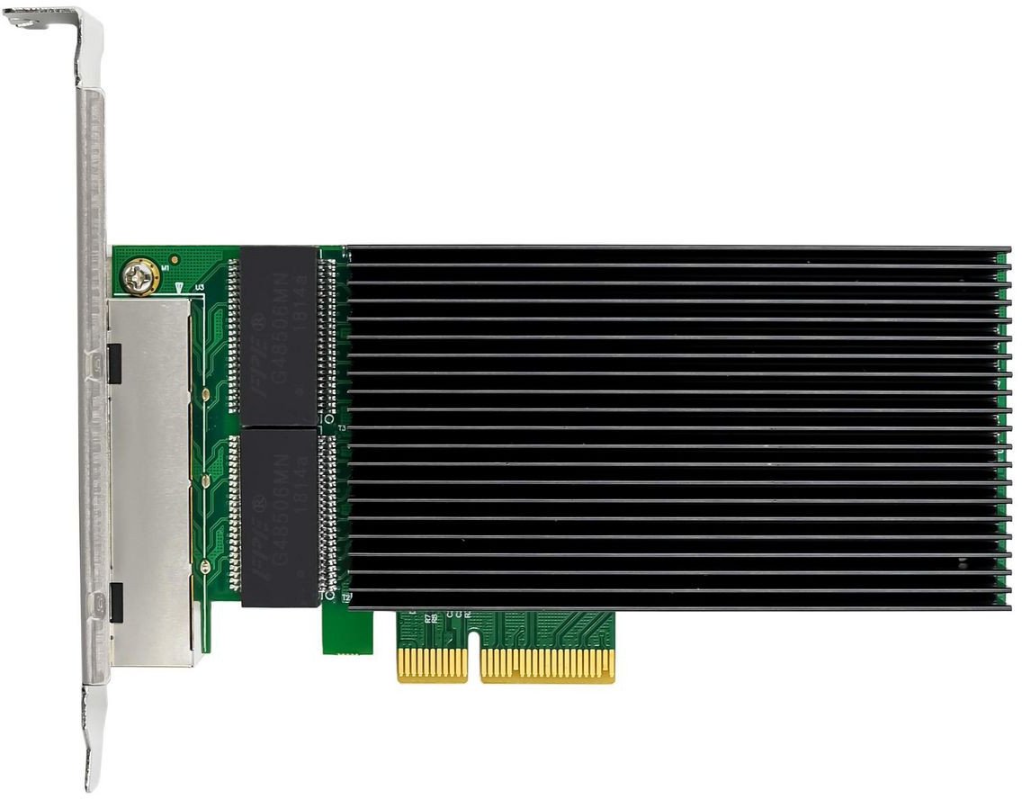Kartë rrjeti Microconnect I226-T4, PCIe x4, 4 porta, e zezë