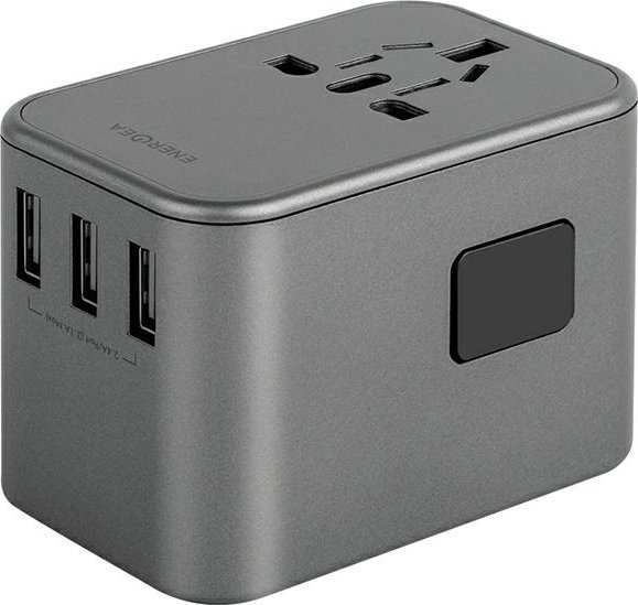 Adaptues udhëtimi Energea Travelworld, 3xUSB 2xUSB C, PD PPS QC 3.0, 35.5W, i zi