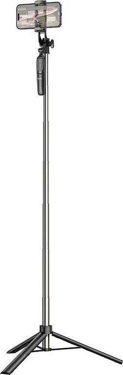 Селфи стап со статив Hoco K19, Bluetooth далечински управувач, црн