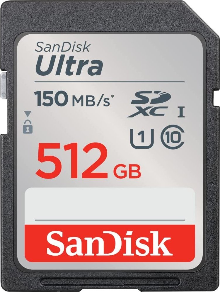 Kartë memorie SanDisk Ultra SDXC, 512GB, Class 10 UHS I, gri