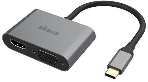Kabllo Akasa USB Type C 2in1, HDMI, D-Sub, 18cm
