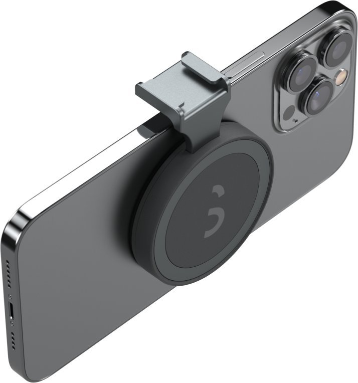 Mbajtëse magnetike smartphone ShiftCam SnapShoe Mount, me cold shoe, blu Abyss