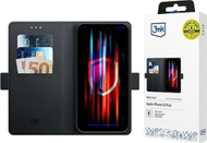 Këllëf portofol 3MK Wallet Case për iPhone 15 Plus 6.7", me qëndresë, i zi