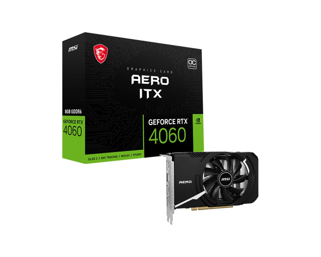 Kartë grafike MSI AERO NVIDIA GeForce RTX 4060, OC, ITX, 8 GB GDDR6