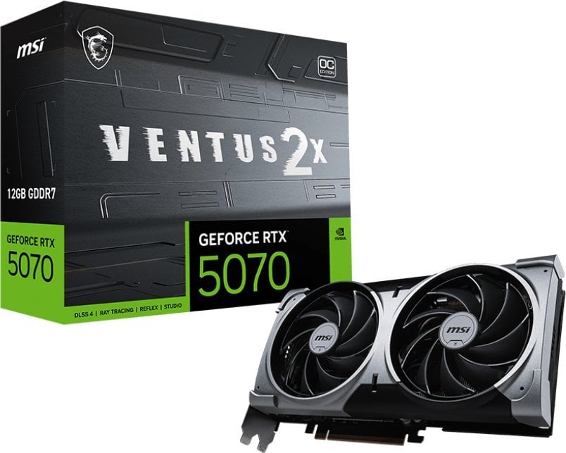 Kartelë grafike MSI GeForce RTX 5070 Ventus 2X OC 12GB GDDR7 DLSS4