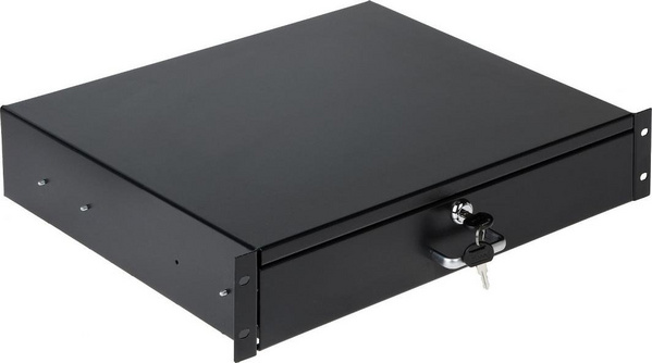 Sirtar RACK Pulsar Drawer 19" 2U RAS-R2, metalik, me kyç, i zi