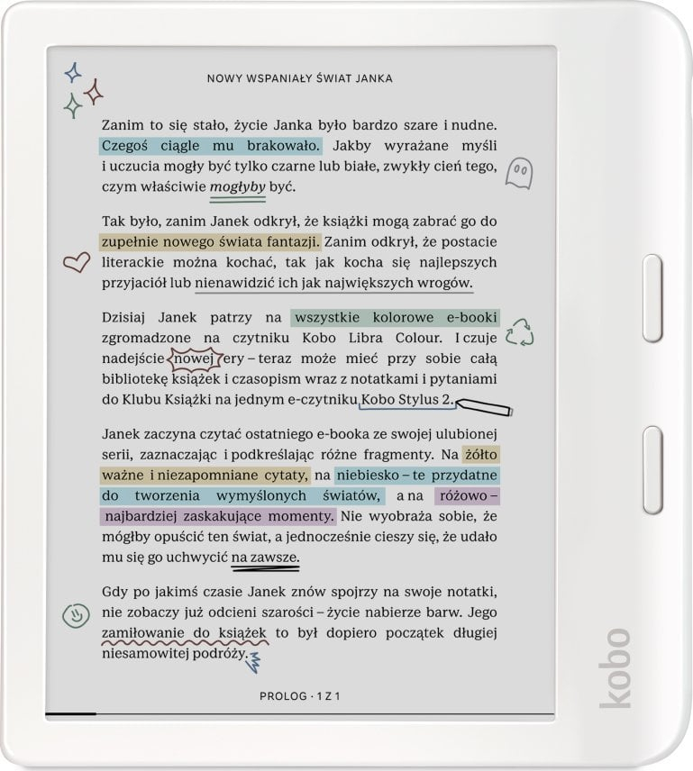 Lexues e-book Kobo Libra Color, 7", i bardhë