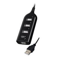 Qendër USB Vakoss TC-234UX, 4 Porte, USB 2.0, e zezë