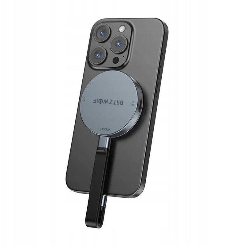 SSD portativ magnetik BlitzWolf BW-SSD4, NVMe, 256GB, gri e errët