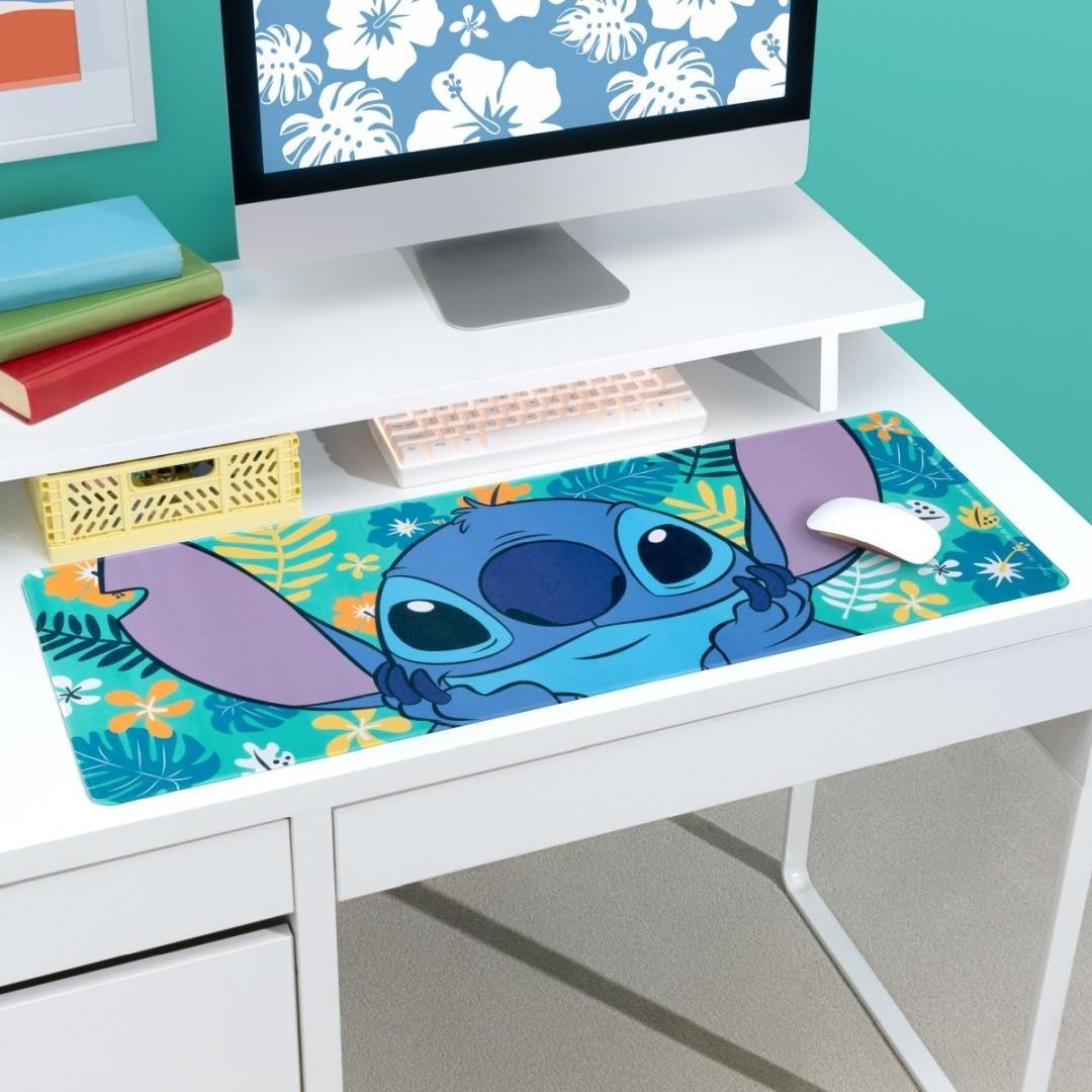 Mousepad Disney Lilo and Stitch Desk Mat, i madh, gomë antirrëshqitje, shumëngjyrësh