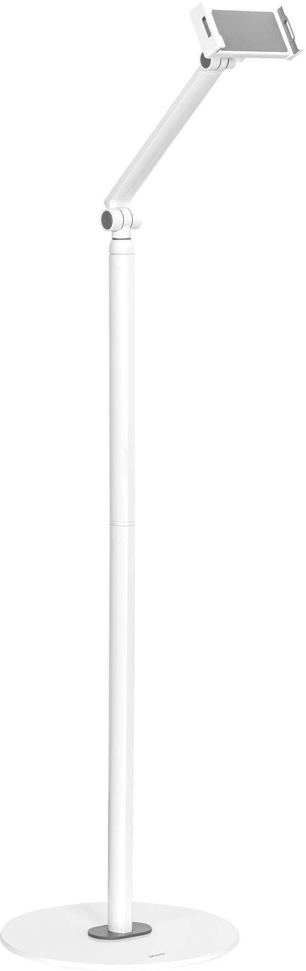 Поден држач за таблет и телефон Deltaco Universal, со прилагодлива рака, 4.7" до 12.9", бел