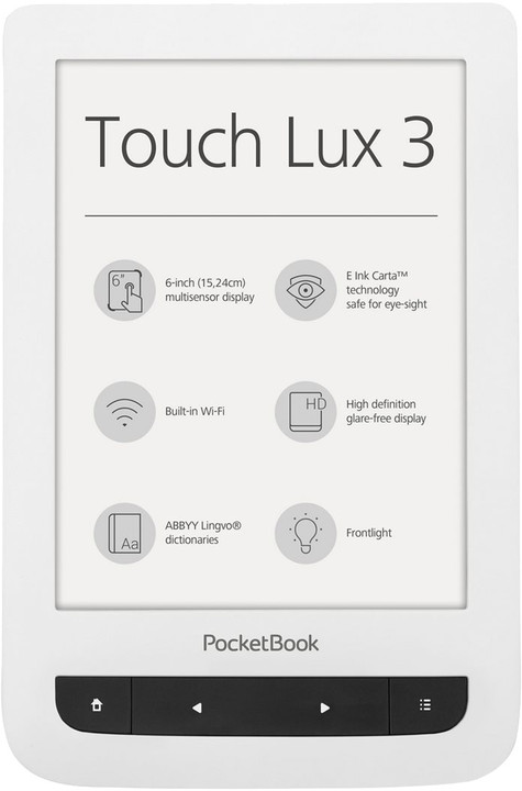 Shfaq detaje për Tablet për lexim PocketBook 626 Touch Lux 3, i bardhë    Tablet për lexim PocketBook 626 Touch Lux 3, i bardhë