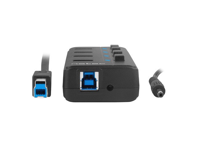 USB Hub Natec Mantis 2, 4 porte USB 3.0, e zezë