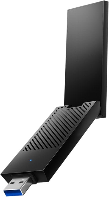 Адаптер Wi‑Fi Cudy WU6500 BE6500, Tri-Band Wi‑Fi 7, USB 3.0, антена со висок добив