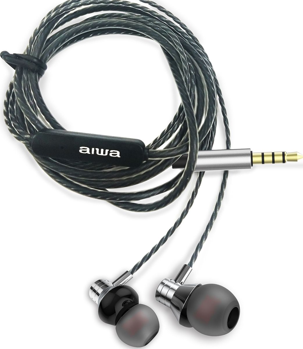 Kufje in ear Aiwa ESTM 50SL, me mikrofon, argjendti