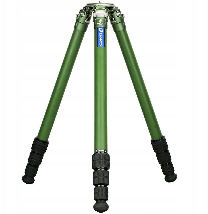 Tripod Leofoto LM-364CL, fibra karboni, tas video 75mm, Olive Green