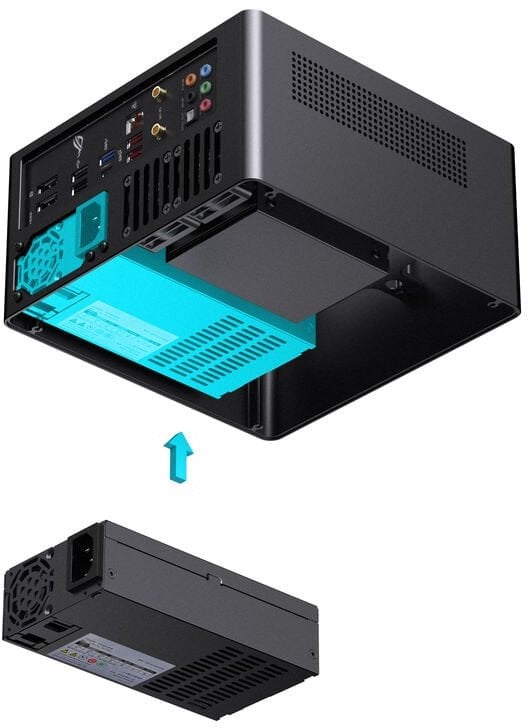 Kутија за компјутер Jonsbo N10, Mini Tower, Mini ITX, црна