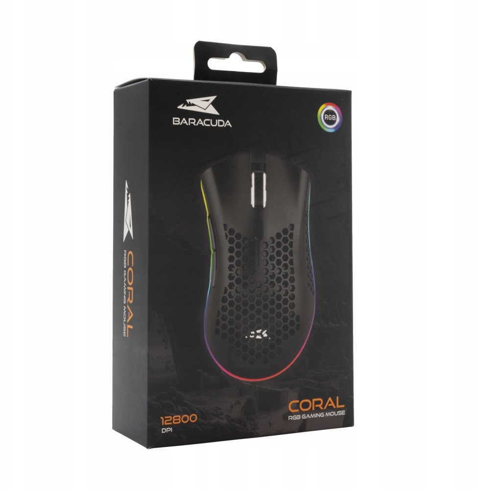 Maus gaming Baracuda CORAL, 12800 DPI, 6D, i zi