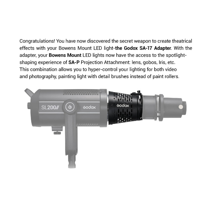 Godox SA-17 Bowens LED projection