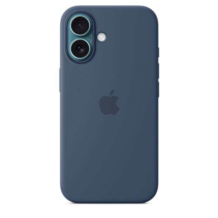 Apple iPhone 16 Silicone Case with MagSafe, Denim