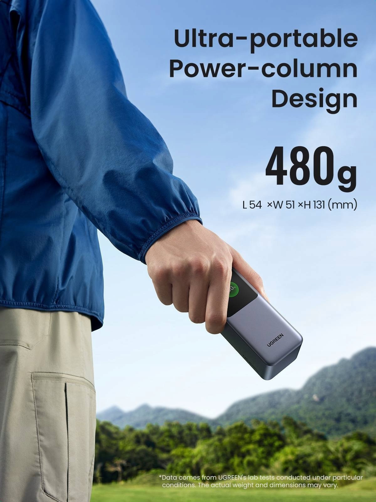Powerbank Ugreen 20000mAh, 130W, karikim i shpejtë, gri