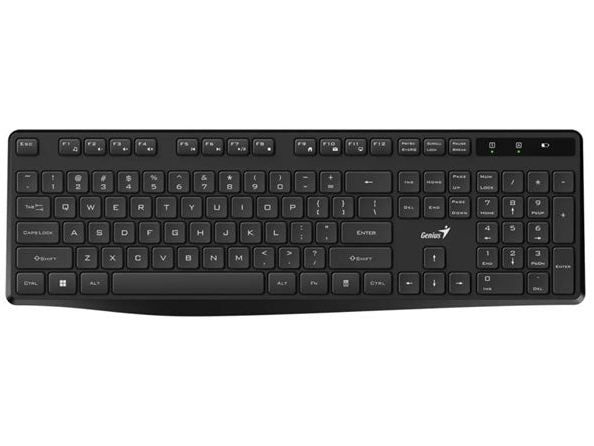 Tastierë Genius KB-7200, Wireless+USB, 2.4GHz, e zezë