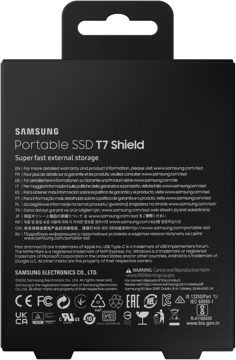 Disk i jashtëm Samsung T7 Shield, 4TB, i zi