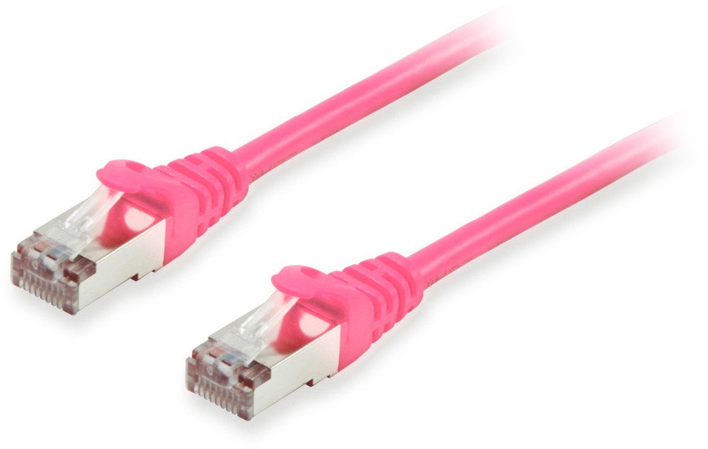 Kabllo rrjeti Equip Cat6A S/FTP, RJ45 në RJ45, 25m, rozë