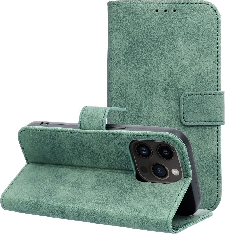 Këllëf libri Forcell TENDER për iPhone 14 Pro, me magnet, i gjelbër