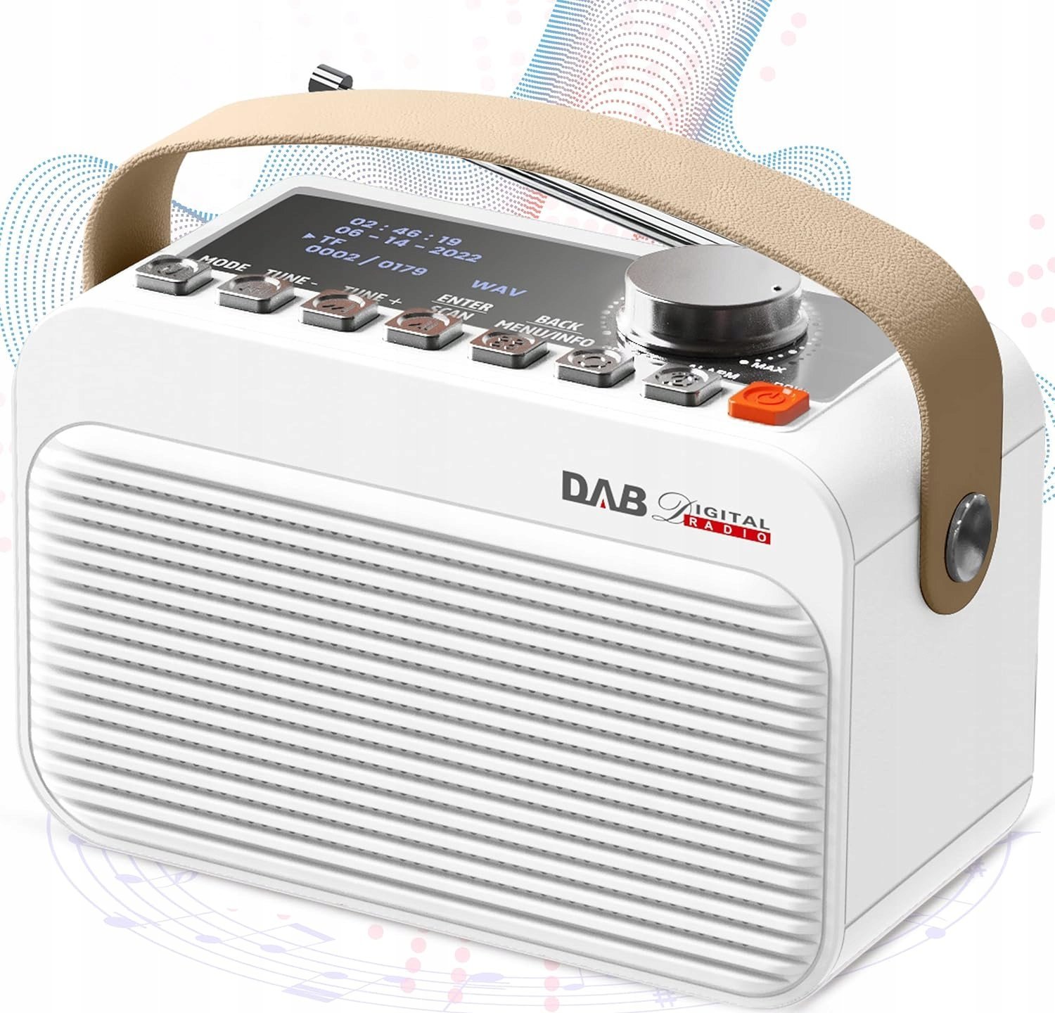 Radio portative Pure Elan One2, DAB+, Bluetooth, e bardhë