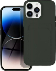Mbajtëse telefoni 4kom.pl CARD CASE për iPhone 14 Pro Max, silikoni, me xhep për kartë, jeshile