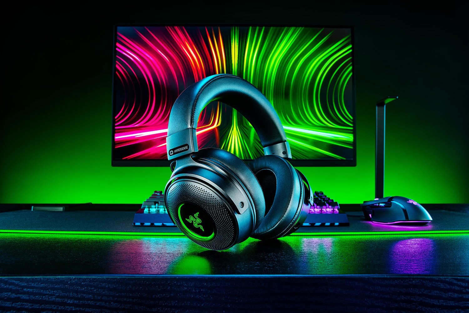 Kufje lojërash Razer Kraken V3 Pro, 7.1 Surround, 50 mm TriForce Titanium, wireless, e zezë