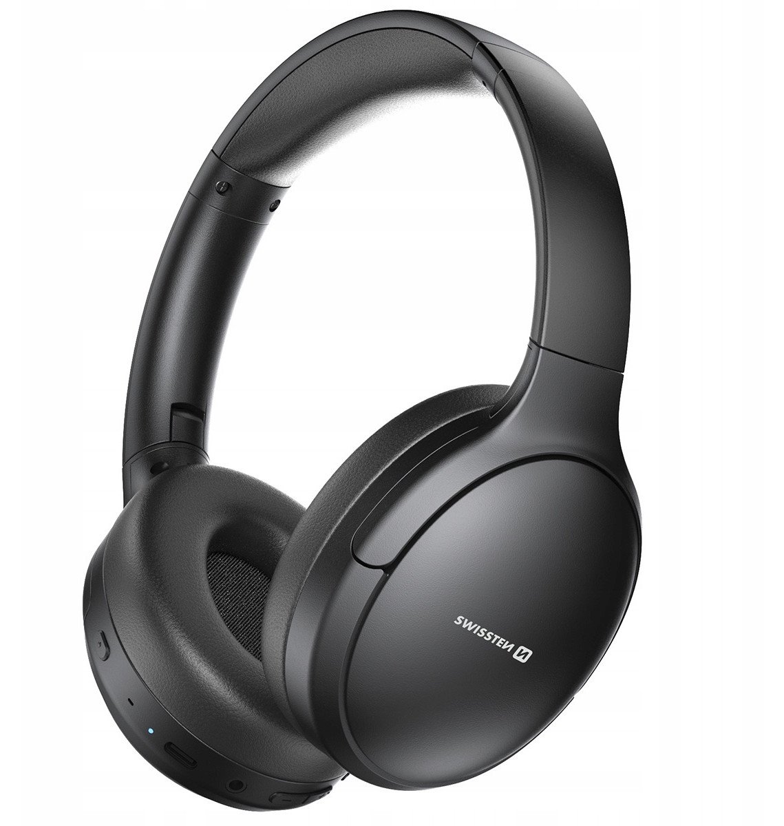 Kufje me bluetooth Swissten Pure, ANC, 50 orë bateri, të zeza