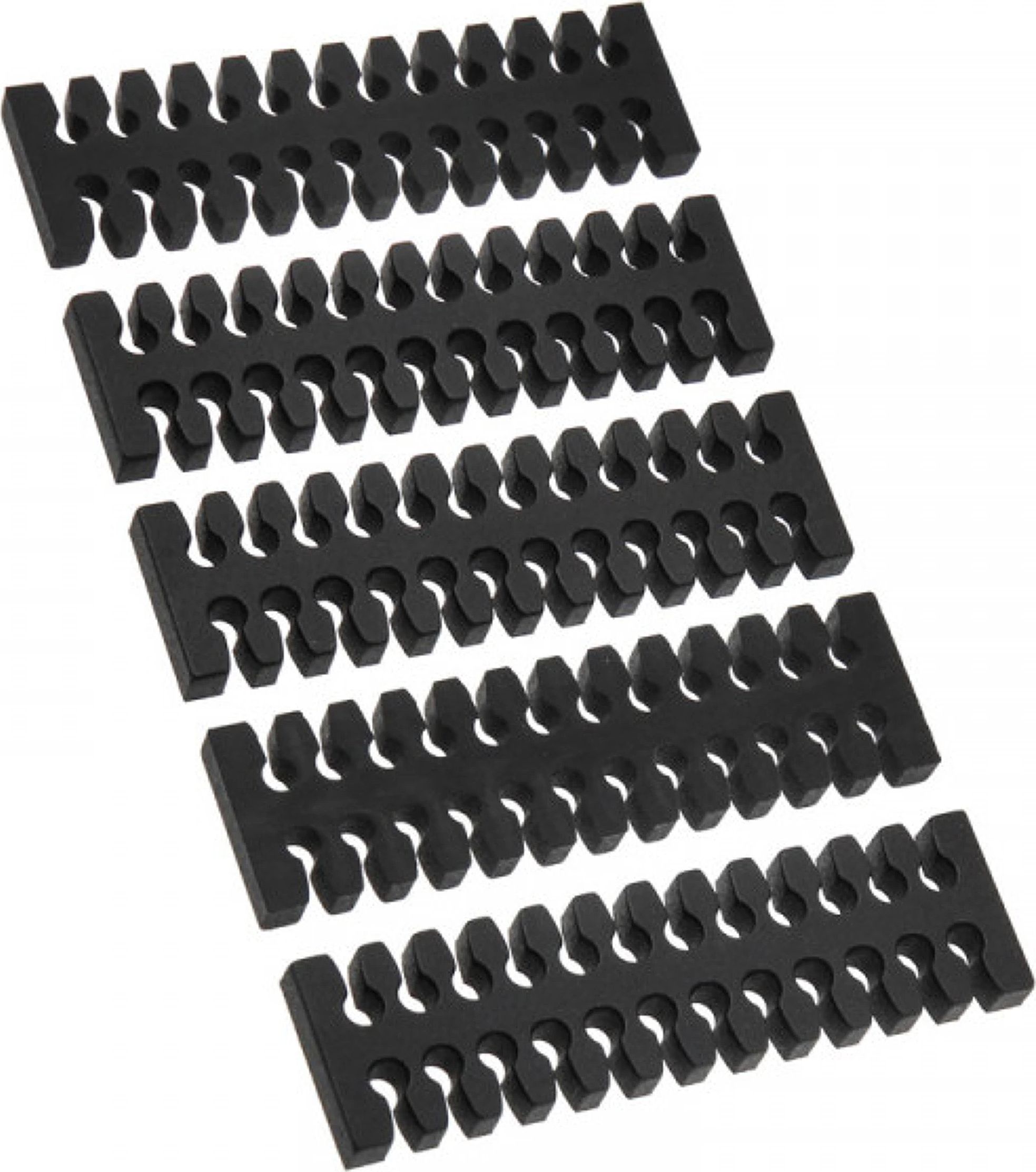 Lidhëse për kabllo BITFENIX, 24 vrima, 5 copë, të zeza