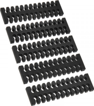 Lidhëse për kabllo BITFENIX, 24 vrima, 5 copë, të zeza