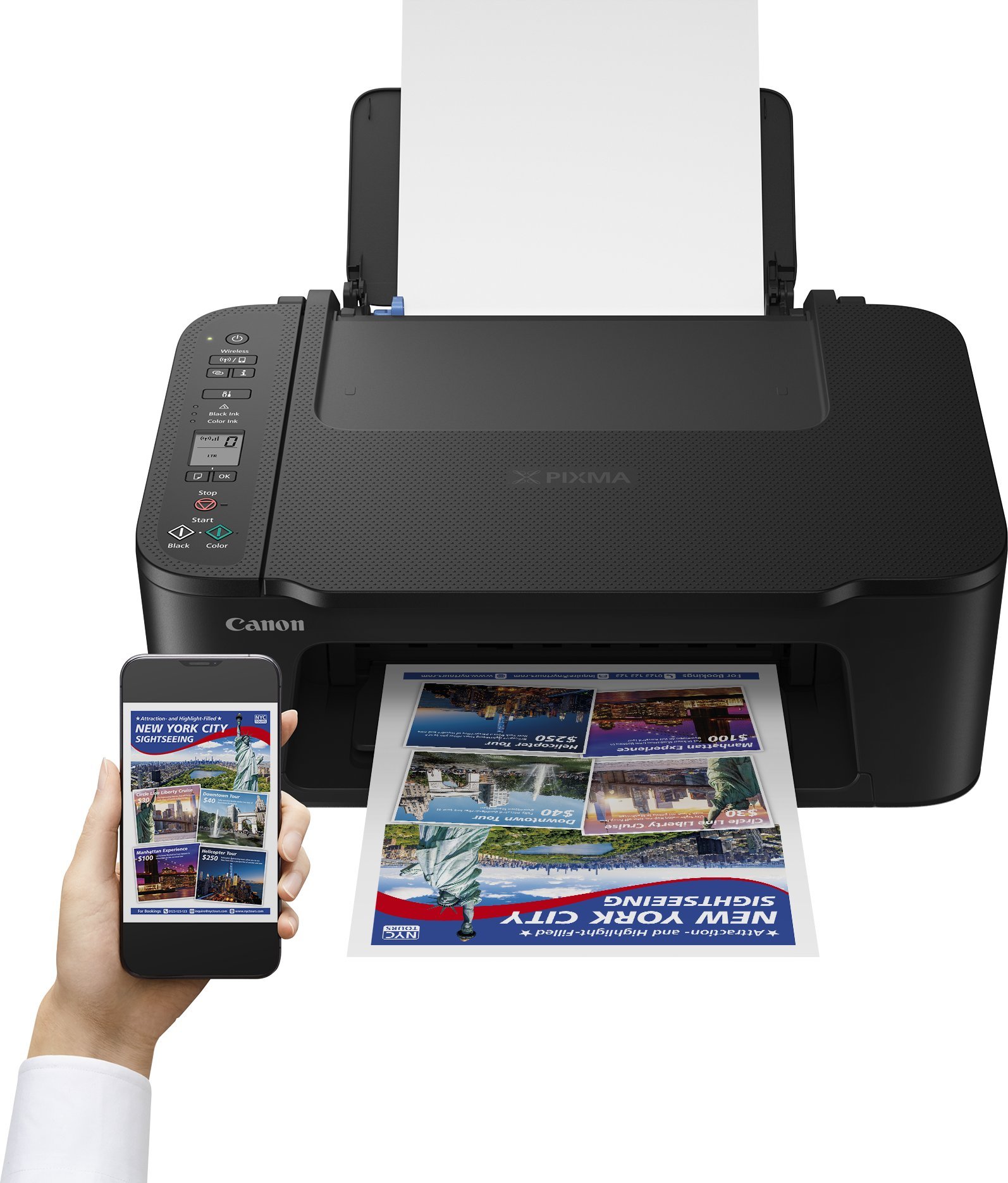 Printer multifunksional Canon PIXMA TS3750i, inkjet, Wi Fi, i zi