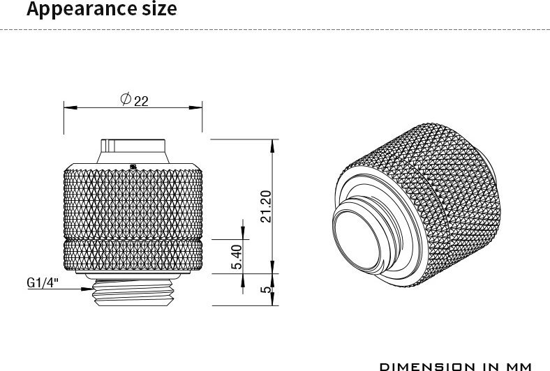 Компресионен фитинг за меко црево Barrow, 16/10mm, G1/4\", сребрена боја