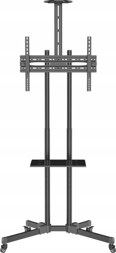 Универзална ТВ количка 32-70\", прилагодлива висина, со тркала, црна