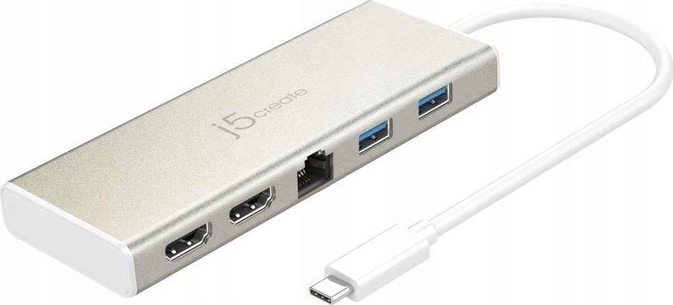 Mini dock USB C J5create JCD381 N, Dual HDMI, Ethernet, USB 3.1, gri