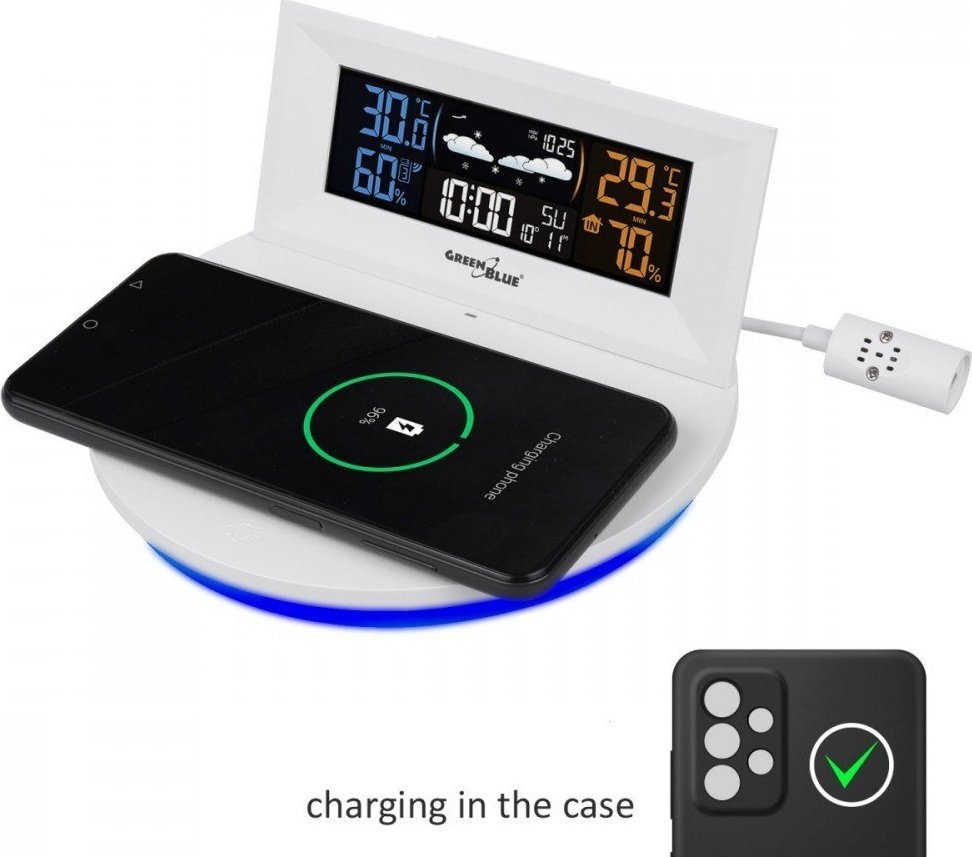 Stacion moti GreenBlue GB213, wireless, karikues induktiv, sensor i jashtëm