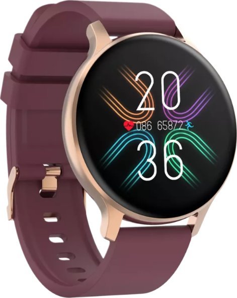 Smartwatch Canyon Badian SW-68, ekran LCD, rrip silikoni, burgundy