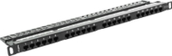 Patch panel Lanberg 0.5U, 19", 24x RJ-45, Cat.5E, i zi