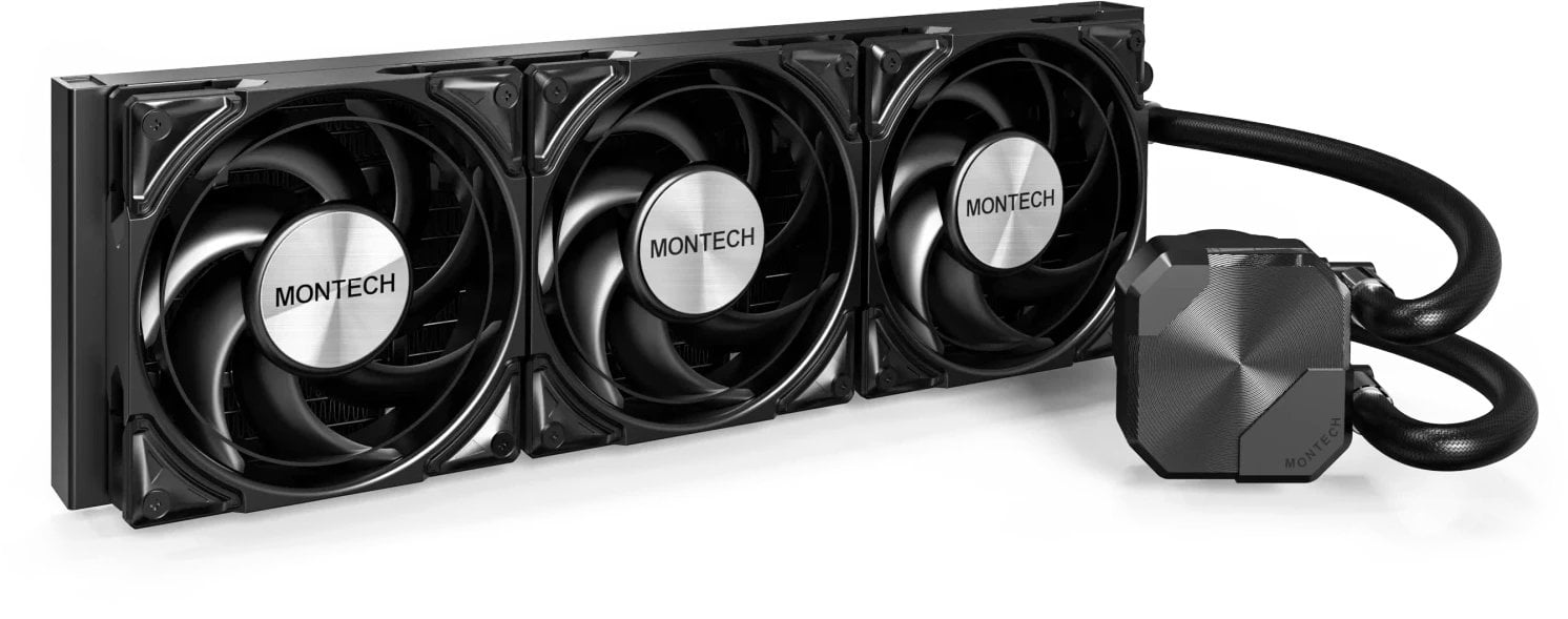 Ладилник за вода за процесор Montech HyperFlow Silent 360, All in One, 360mm, црн