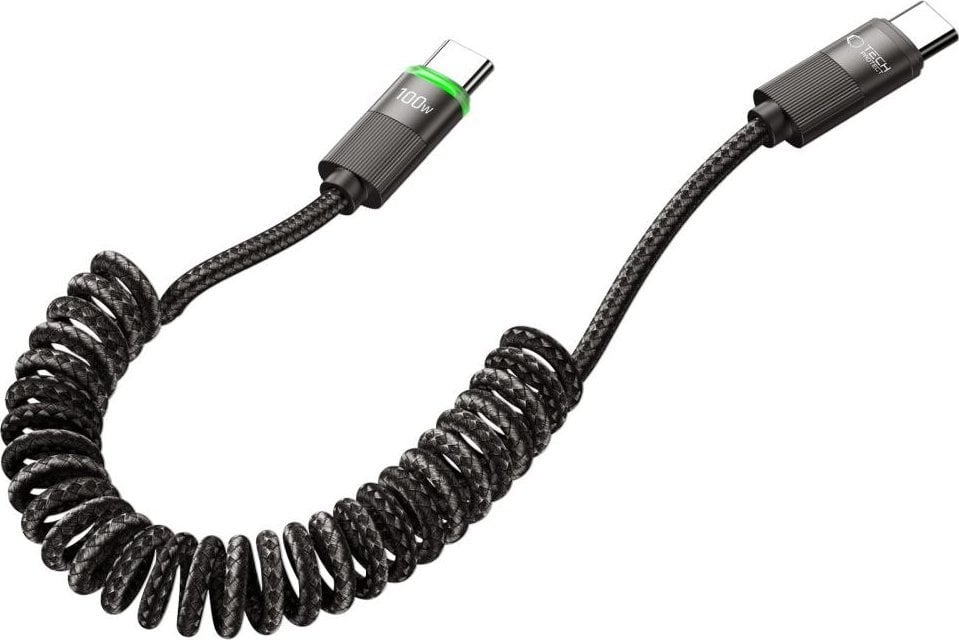 Kabllo USB C Tech-Protect UB20T Ultraboost, PD 100W 5A, 1.8m, e zezë