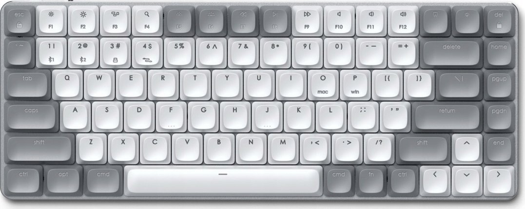 Tastierë Satechi SM1, USB dhe Bluetooth, QWERTY anglisht, gri me të bardhë